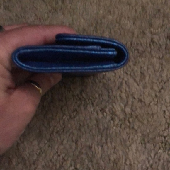 Chanel Cobalt Blue Iridescent CC Wallet Holder - Picture 10 of 13